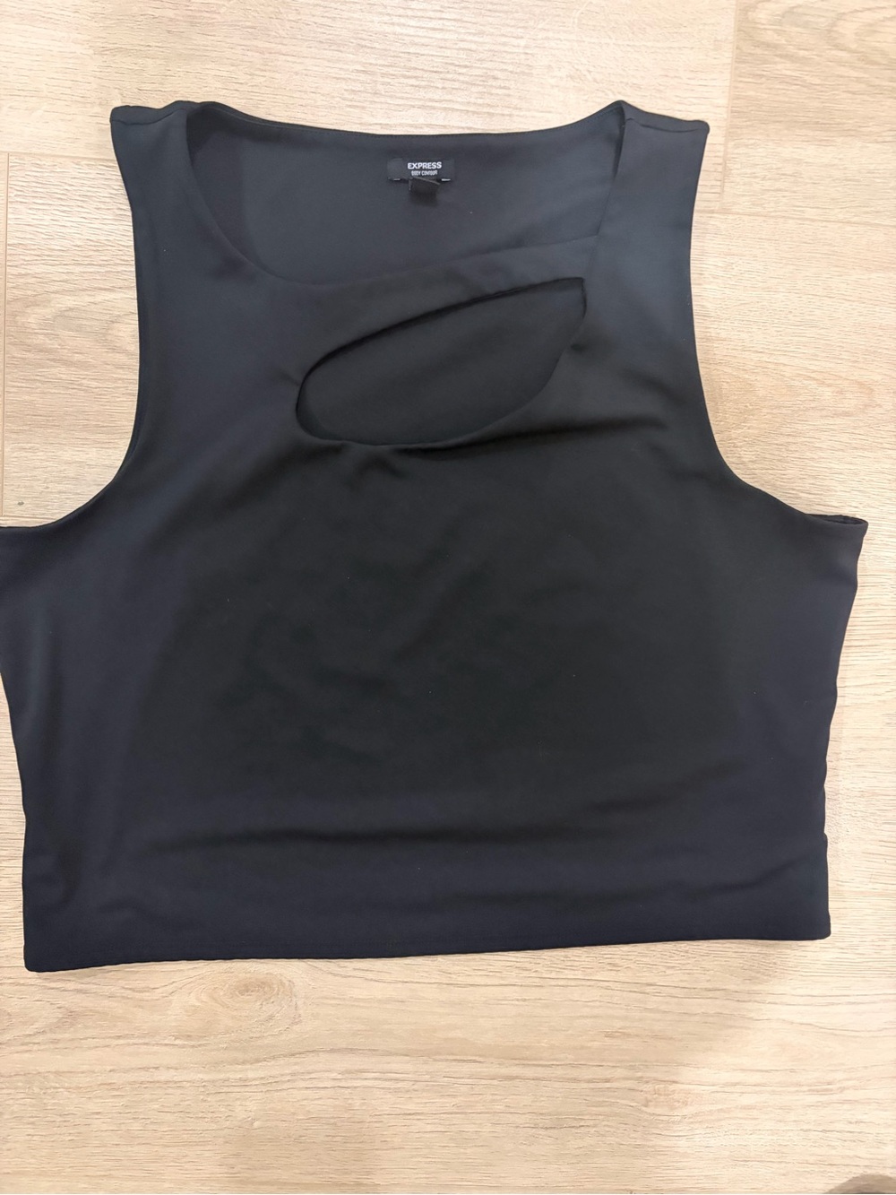Express Black Cutout Crop Top Tank
